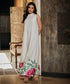 Pink Floral Flared Elegant Maxi Dress